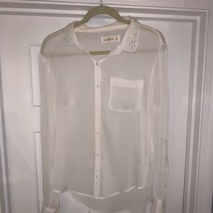 white sheer long sleeve